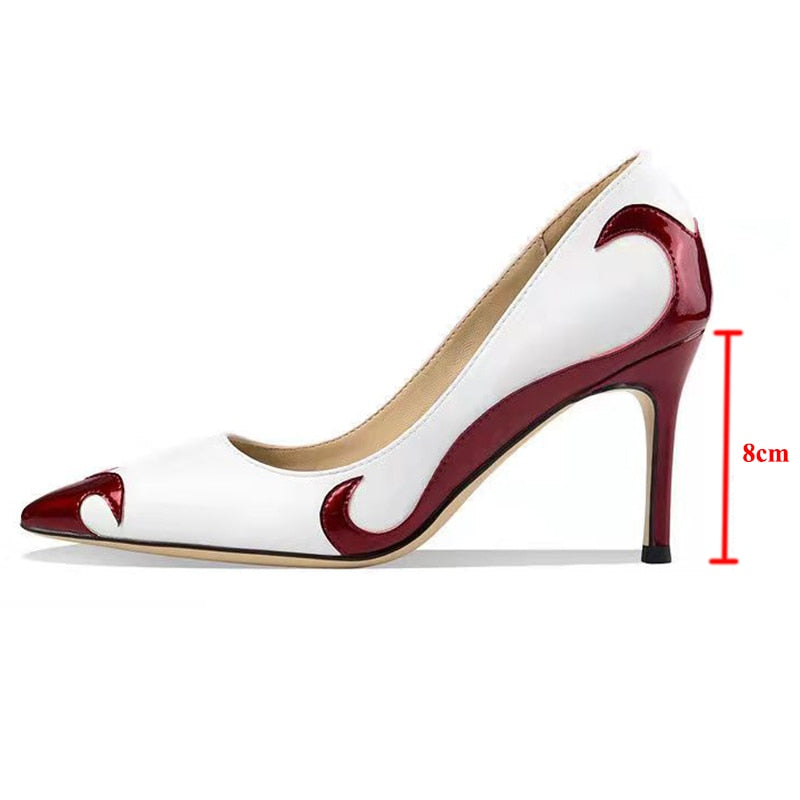 Rimocy Women's Pumps 2023 Spring Autumn Fashion Mix Color High Heels Pumps Women Sexy Pointed Toe Stiletto Heeled Party Shoes